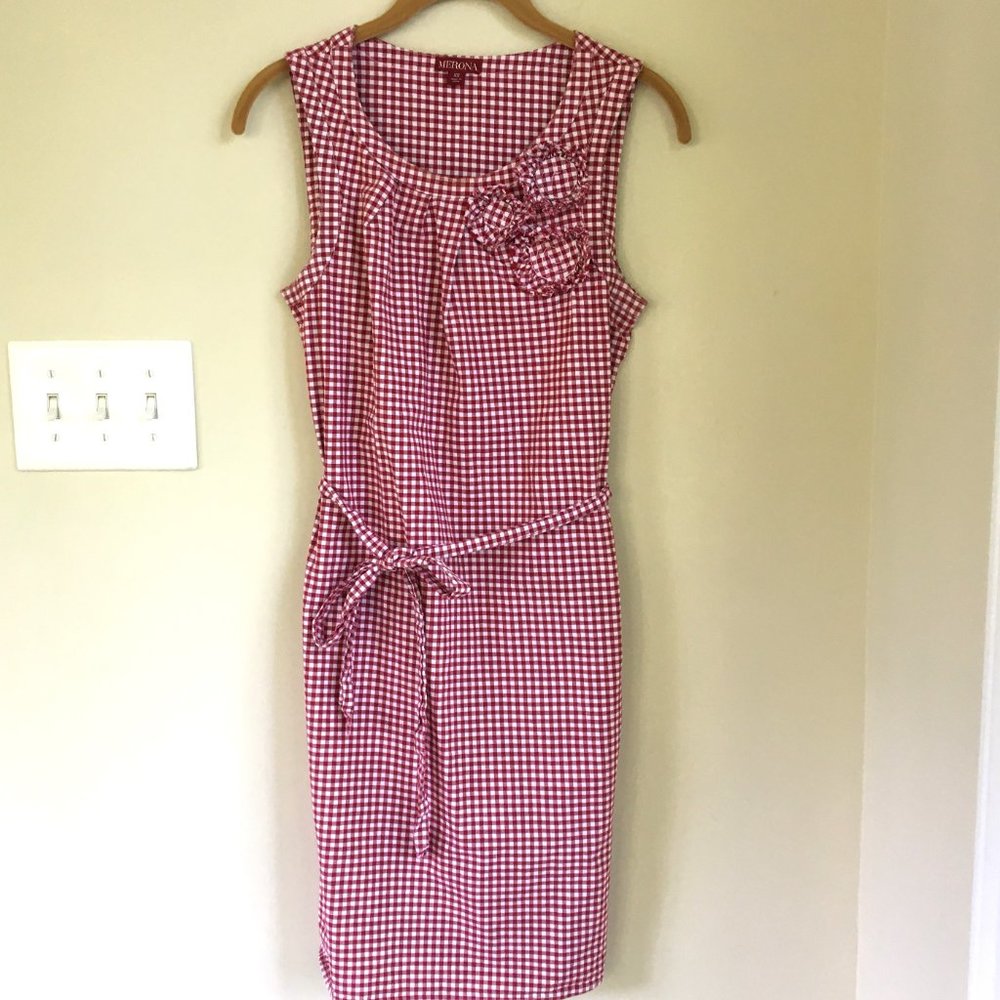 Merona Red Gingham Sleeveless Dress - Picture 1 of 9